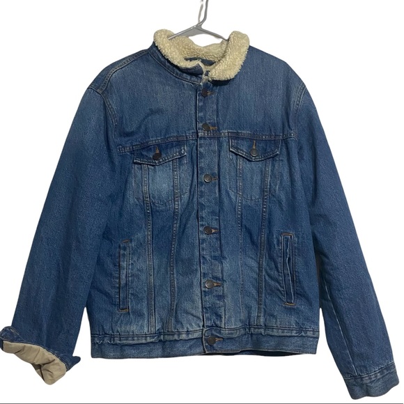 Goodfellow & Co Other - Goodfellow Sherpa Lined Denim Trucker Jacket